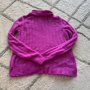 Banana Republic purple turtleneck mock neck pullover wool XS